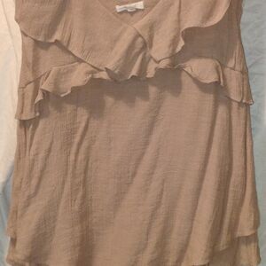 Women's Ruffled Tan Top
